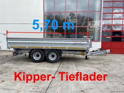 Kippanhänger Möslein TTD 14  5,70 m  14 t Kipper Tieflader 5,70 m lang, Breite Reifen-- Neufahrzeug -- neu