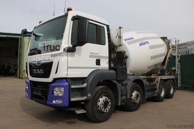 Betonmischer LKW MAN TGS 32.430 8x4 BB STETTER 9 m  AP ACHSE Nr: 693 gebraucht