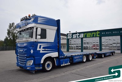 Jumbo-Lkw DAF XF SSC 530 FMS-Aufbau + Hangler Plateuanhänger gebraucht