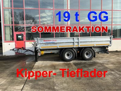 Kippanhänger Möslein TTD 19 B  19 t Tandemkipper- Tieflader, Breitbereifung neu
