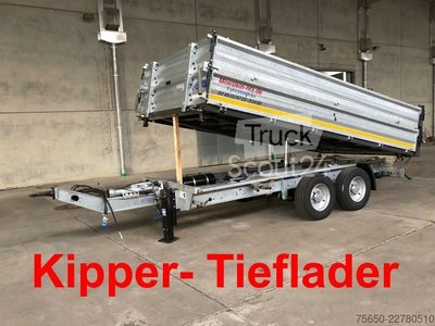 Kippanhänger Möslein TTD13- BA Verzinkt  13 t Tandem Kipper Tiefladermit Bordwand- Aufsatz-- Neufahrzeug -- neu