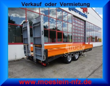 Tieflader Anhänger Möslein TTT 11-6,2 BR Orange  Tandemtieflader mit breiten RampenNeufahrzeug neu