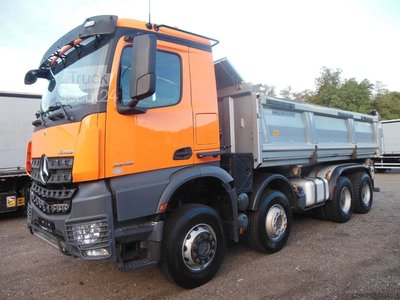 Dreiseitenkipper LKW MERCEDES-BENZ AROCS 3248, 8X4, MEILLER, BORDMATIC, AHK, TOP gebraucht