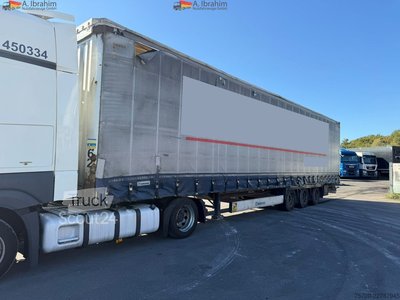 Auflieger mit Pritsche & Plane Krone SD Megatrailer Hubdach SAF Achsen Liftachse gebraucht