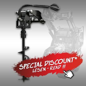 Jansen Erdbohrgerät für Kompaktlader Jansen KL-200 inkl.10+20 cm Bohrer