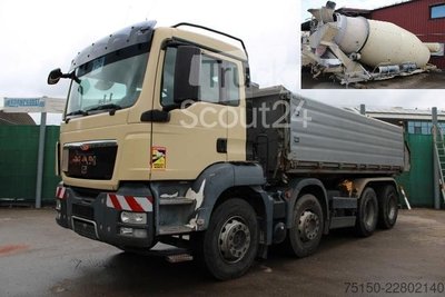 Betonmischer LKW MAN TGS 35.400 8x4 - KIPPER / BETONMISCHER Nr.: 954 gebraucht