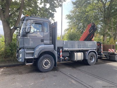 Plattformanhänger MAN TGS 18.500PS 4x4 Pritsche+Kran PK210001 16Meter... gebraucht