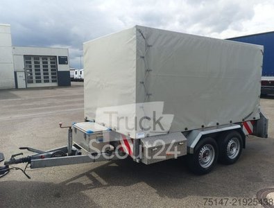 Tieflader Anhänger Unsinn 3 to Tandem UBA 3030-14-1800 Rampen Baumaschinen gebraucht