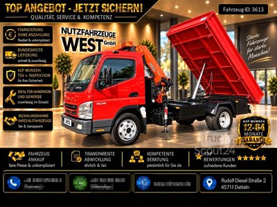 Transporter mit Kipper MITSUBISHI Canter 7c14 *3S.Kipper+Palfinger Kran PK 4100C gebraucht