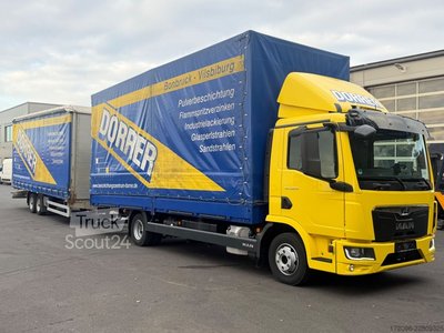 Jumbo-Lkw MAN TGL 8.220 + Humbaur HT, Pritsche/Plane, DE Truck gebraucht