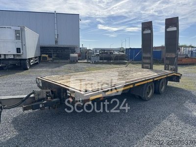 Tieflader Anhänger Müller-Mitteltal 13,5 to luft 6m Tandem luft hydra Rampen gebraucht