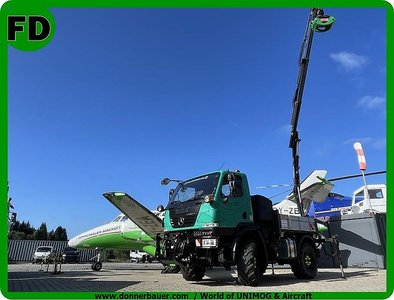 Mercedes-Benz Unimog U20 Agrar mit Kran, Ladekran, Forstgreifer, 7500 kg, Rarität , Top Zustand