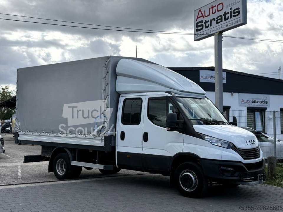 Transporter mit Pritsche & Plane IVECO Daily 70C18 DOKA Klima Tempomat Spurhalte 7-Sitz gebraucht