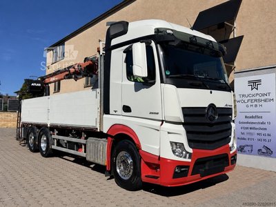 LKW mit Pritsche (offen) MERCEDES-BENZ Actros 2558/Retarder/Atlas-Kran/Klima/Lift-Lenk gebraucht