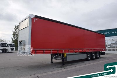 Auflieger mit Pritsche & Plane SCHMITZ CARGOBULL Hubdach Liftachse Palettenkasten LED MIETE neu