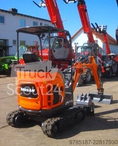 Minibagger DOOSAN DX 17 z * 2x Löffel * (baugleich BOBCAT E17z) gebraucht