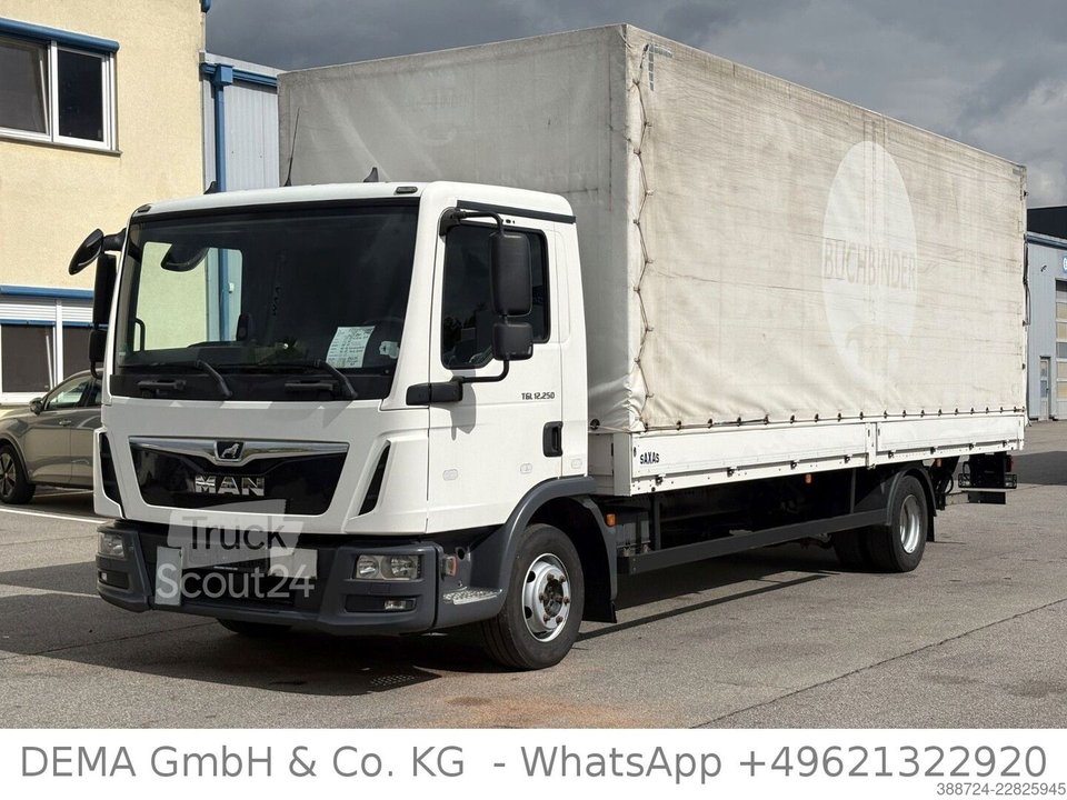 LKW mit Pritsche & Plane MAN TGL 12.250*E6c*Schalt*LBW*3-Sitze*Klima*Navi* gebraucht