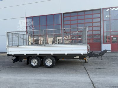 Dreiseitenkipper Anhänger  TK  Tandemkipper- Tieflader, Gitteraufsatz, Wenig Benutzt gebraucht