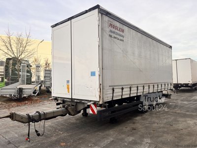 Anhänger mit Pritsche & Plane Möslein TPW 105 D 7,30  Tandem- Schiebeplanenanhänger zum Durchladen gebraucht