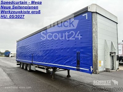 Auflieger mit Pritsche & Plane Schmitz Cargobull Curtainsider Mega Getränke gebraucht