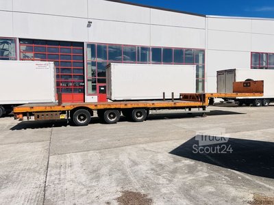 Tieflader-Sattelauflieger Möslein STO 3 Schwebheim  3 Achs Satteltieflader Plato 45 t GGfür Fertigteile, Baumaschinen od