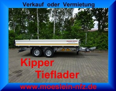 Möslein TTD 11 Weiß neuer Tandem 3- Seitenkipper Tieflade