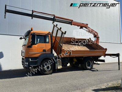 Dreiseitenkipper LKW MAN TGS 18.400 BB 3-Seiten Meiller, absattelb. Heckkran gebraucht
