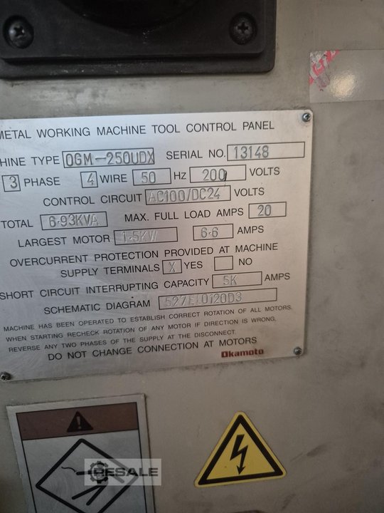Cylindrical grinding machines OKAMOTO OGM-250UDX
