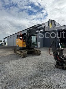Kettenbagger Volvo ECR145EL met Steelwrist rototilt en 2 graafbakken gebraucht