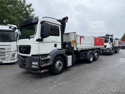 Dreiseitenkipper LKW MAN TGS 26.400 6X2 Kipper mit Kran Hiab 166-3 gebraucht