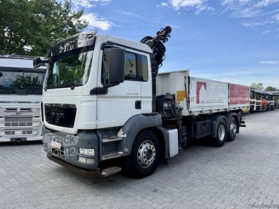 LKW mit Pritsche (offen) MAN TGS 26.400 6X2 Kipper mit Kran Hiab 166-3 gebraucht