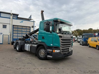 Abrollkipper SCANIA G450 6x2*4 Meiller ACC Retarder 221tkm Original! gebraucht