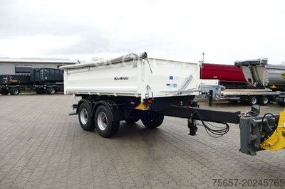 Dreiseitenkipper Anhänger MÜLLER-MITTELTAL Tandem- Stahl- 3- Seitenkipper mit Rollplane neu