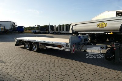 Tieflader Anhänger MÜLLER-MITTELTAL 11,9 to. Plateau, Luft, 3 m. Cont.- Verriegelung neu