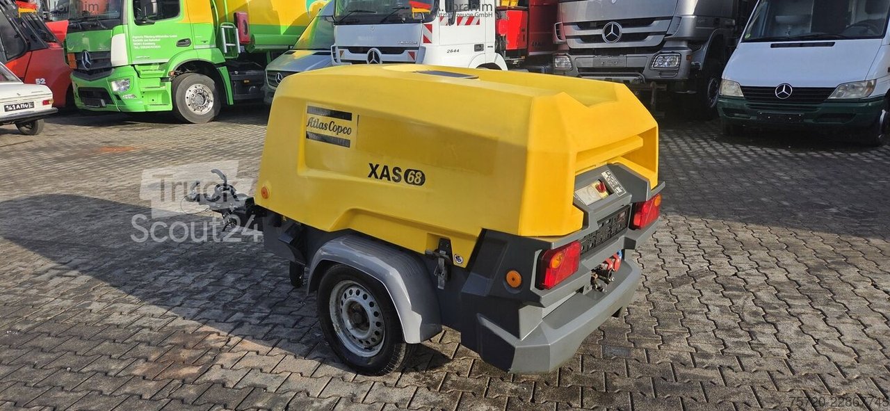 Kompressor Atlas Copco XAS 68 KDG Kompressor mit Generator 12 KVA einsatzbereit 7 bar 3000rpm speed gebraucht