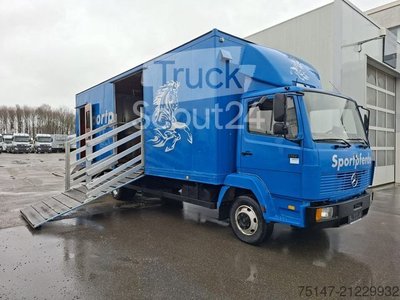Viehtransporter MERCEDES-BENZ 817 L 4 Pferde Laderampe 3-Sitzer AHK gebraucht