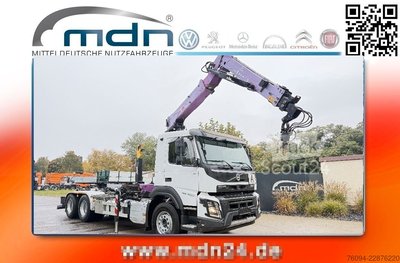Autokran VOLVO FMX 460 6x4 liftachse Abrollkipper KRAN 13m FUNK gebraucht