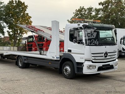 Autotransporter LKW MERCEDES-BENZ Atego 1230 Doppelstock 6,4m+4,65m Tempomat Klima gebraucht