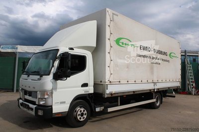 Transporter mit Pritsche & Plane MITSUBISHI FUSO Canter 7C18 4x2 BB LBW Klima Nr.: 005 gebraucht