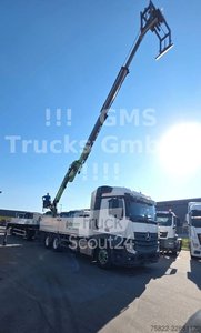 LKW mit Pritsche (offen) MERCEDES-BENZ Actros 2645 / 6X4 / 17m Atlas Kran 210+Zange gebraucht