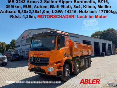 Dreiseitenkipper LKW MERCEDES-BENZ Arocs 3243 3.S.K Motorschaden gebraucht
