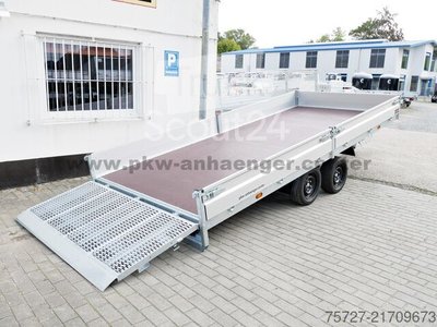 Baumaschinenanhänger Hapert INDIGO HT2 3500kg 455x200x30cm Parabel Ausstellungsmaschine