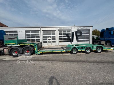 Tieflader-Sattelauflieger MEUSBURGER MTS 3 spezial Tiefbett 2x ausziehbar gebraucht