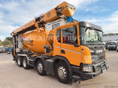 SCANIA P410 8X4 Liebherr 9M3 + 17M Conveyor belt gebraucht