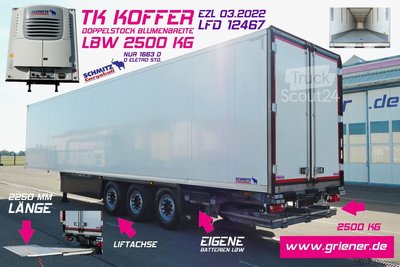SCHMITZ CARGOBULL SKO 24/ LBW 2500 kg UFB /DS/ BLUMEN / TK SCB gebraucht