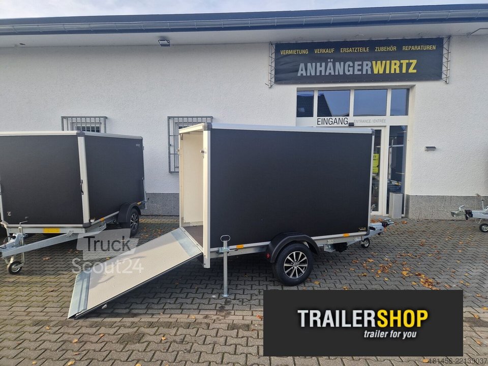 Variant schwarzer Kofferanhänger mit Rampe neu
