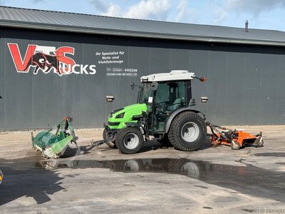 DEUTZ-FAHR Agrokid 230 Hofschlepper +Kehrbesen&Mähwerk