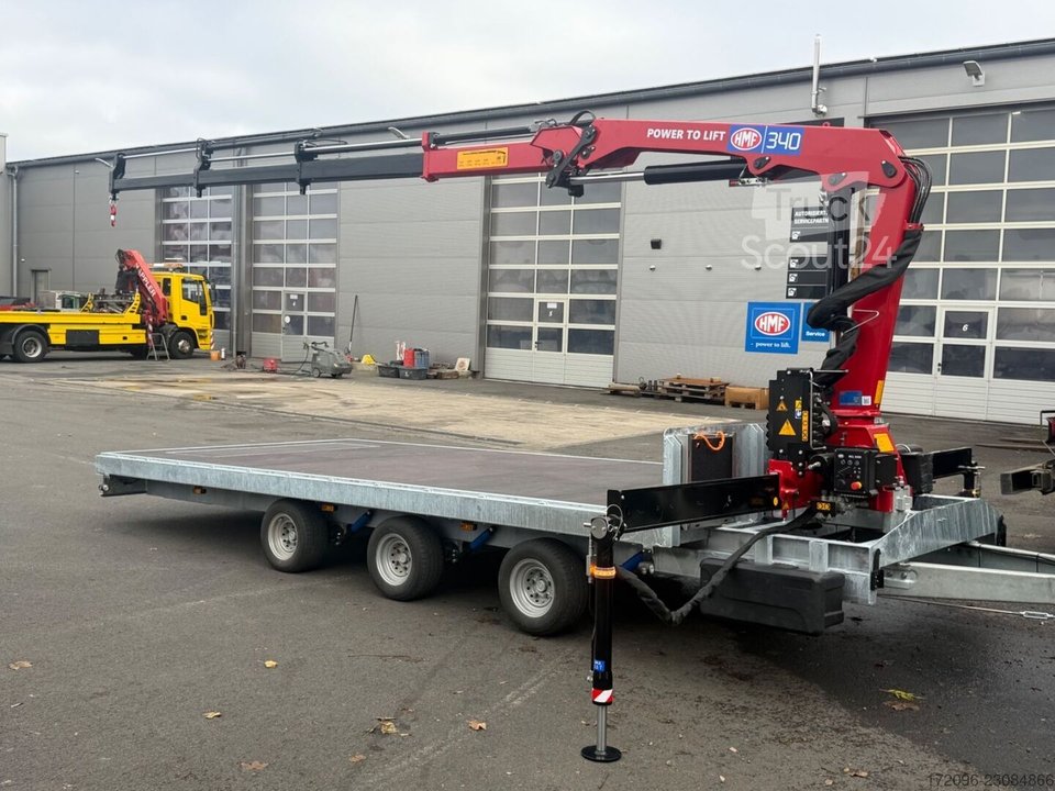 Fuß+Jacobsen, Containerpritsche + Kran, Plateau gebraucht