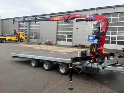 Fuß+Jacobsen, Containerpritsche + Kran, Plateau gebraucht