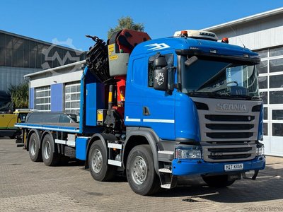SCANIA G450 8x4 Pritsche mit Kran Palfinger PK76002 EH